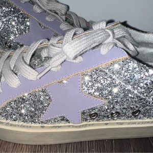 Shu Shop - purple and silver glitter sneaker - size 7